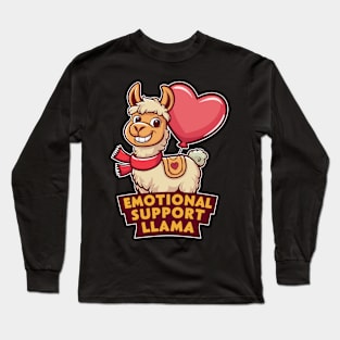 Emotional Support Llama Long Sleeve T-Shirt